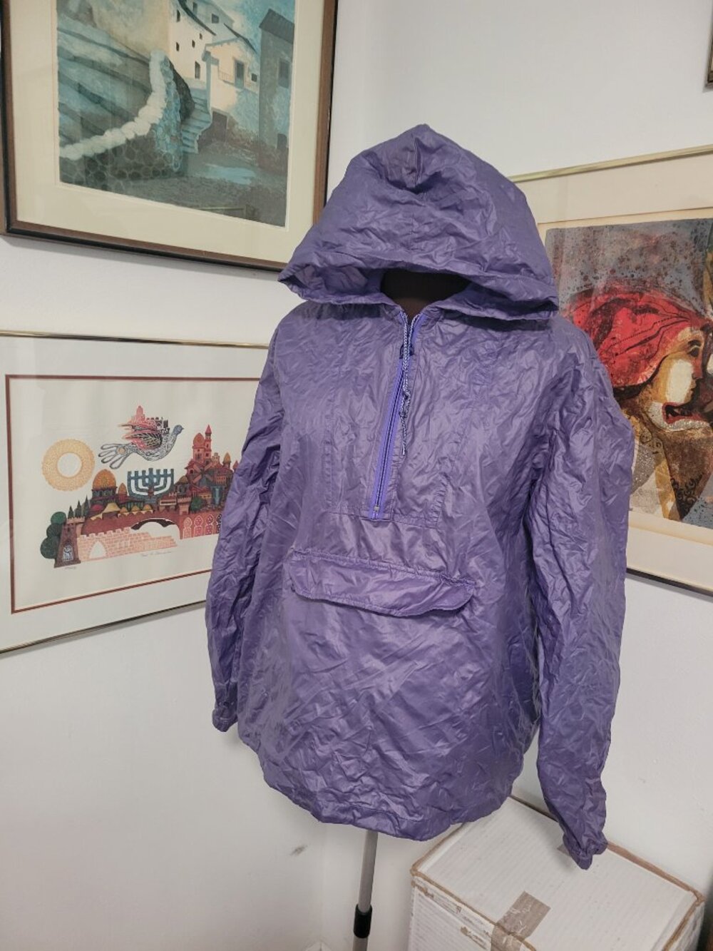Vintage Stagsport 70's-80's Windbreaker -turns into travel pouch